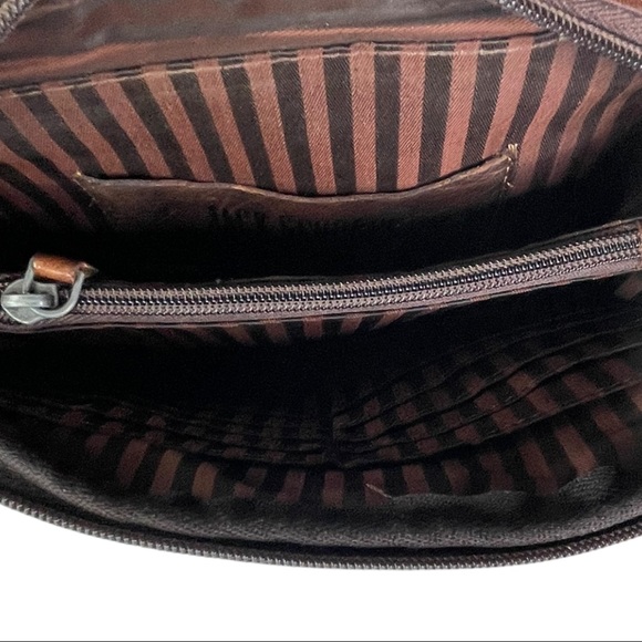 SOLD Jack Georges Voyager Dual Zip Crossbody Brown - Picture 11 of 14